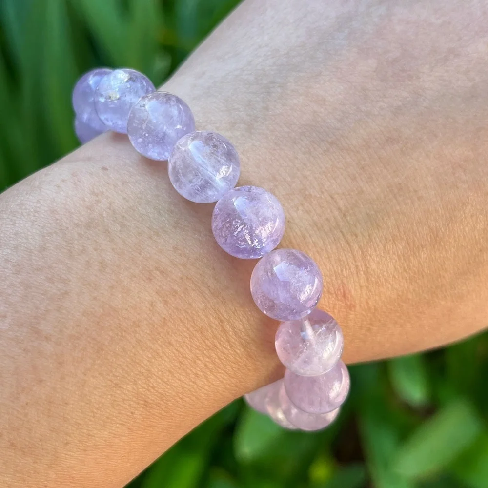 11mm stretchable lavender amethyst bracelet‎ 0249